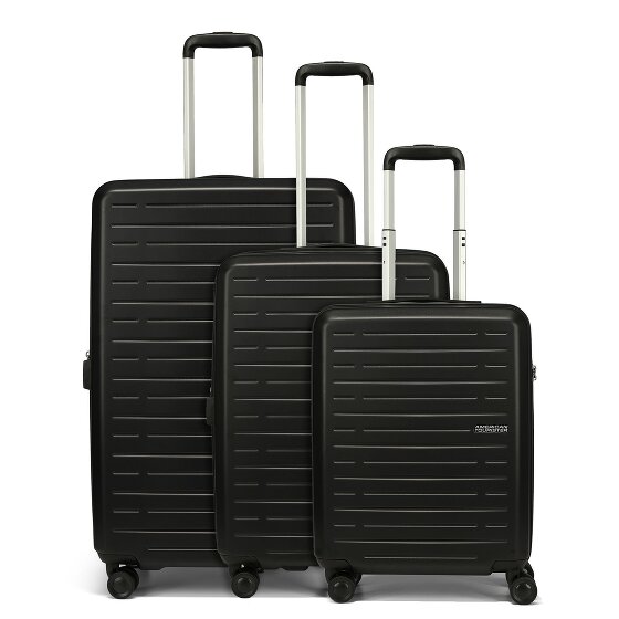 American Tourister Aerojoy 4 ruote Set di valigie 3 pezzi con piega di espansione