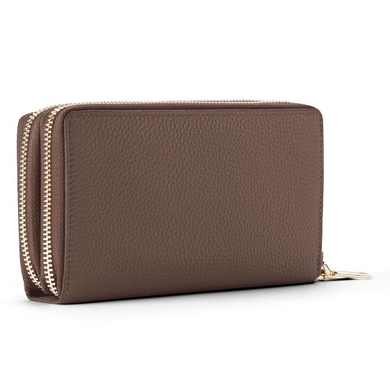 Lazarotti Portafoglio Bologna in pelle XL con doppia chiusura a zip, protezione RFID, 20 cm
