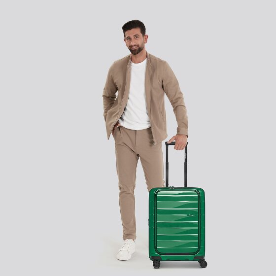Bergpfeil Travel 4 ruote Carrello della cabina 55 cm Scomparto per laptop con piega di espansione