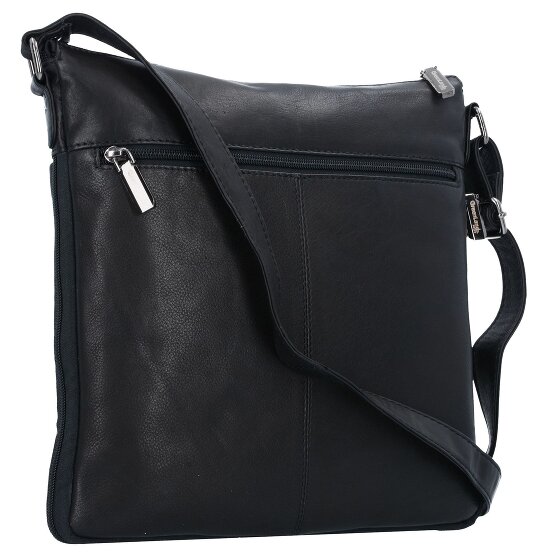 Greenland Nature Black Nappa Borsa a tracolla Pelle 29 cm