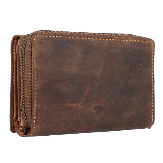 Greenburry Portafoglio vintage RFID in pelle 14 cm