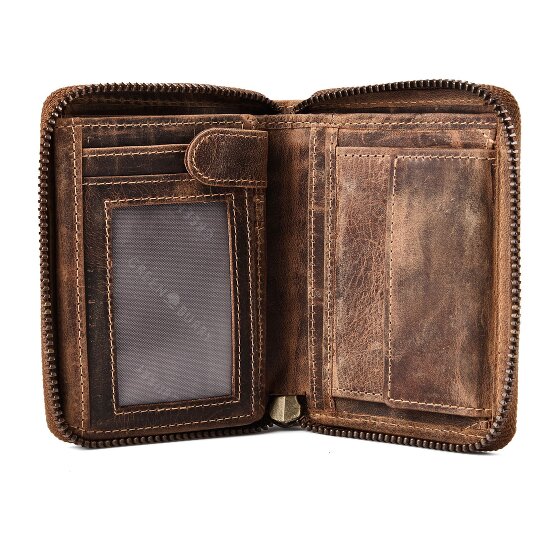 Greenburry Huntsman Portafoglio Protezione RFID Pelle 10 cm