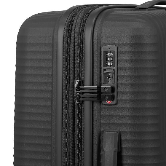 Travelite Air Stripe 4 ruote Carrello M 66 cm con piega di espansione