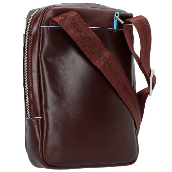 Piquadro Borsa a tracolla quadrata blu in pelle 22 cm