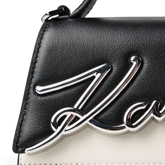 Karl Lagerfeld Signature 2.0 Mini borsa a mano Vera Pelle 14.5 cm