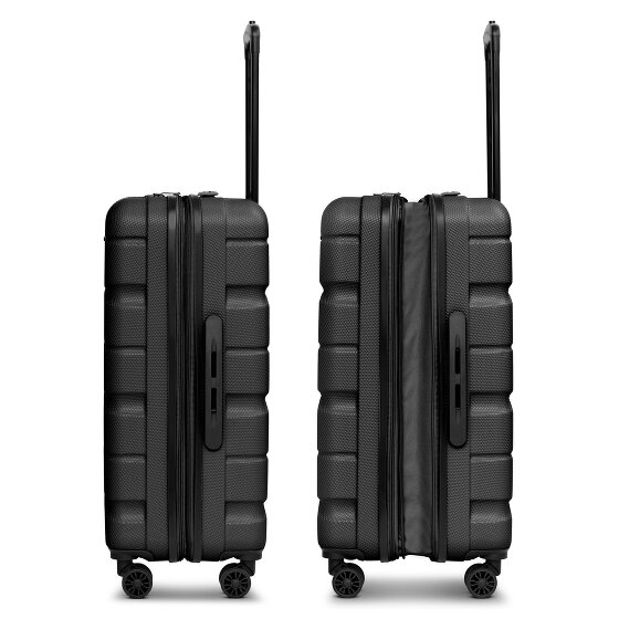 Franky Munich 4.0 Set di valigie a 4 ruote, 3 pezzi con piega elastica