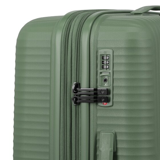 Travelite Air Stripe 4 ruote Set di valigie 3 pezzi con piega di espansione