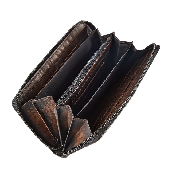 Greenburry Destressed Portafoglio Protezione RFID Pelle 19 cm