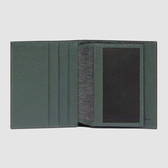 Piquadro Black Square Custodia per carta di credito Protezione RFID Vera Pelle 9 cm
