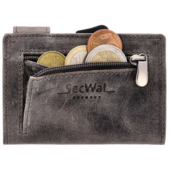 SecWal Custodia per carte di credito Portafoglio RFID in pelle 9 cm