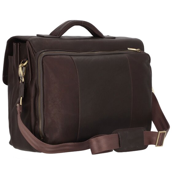 Dermata Cartella in pelle con scomparto per laptop da 43 cm