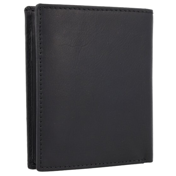 Greenburry Pure Black Portafoglio Protezione RFID Pelle 10.5 cm