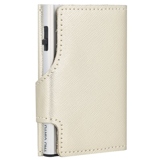 Tru Virtu Custodia per carte di credito Click & Slide Portafoglio RFID in pelle 6,5 cm