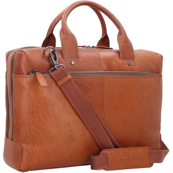 Plevier Rock Flint Valigetta Protezione RFID Pelle 41 cm Scomparto per laptop