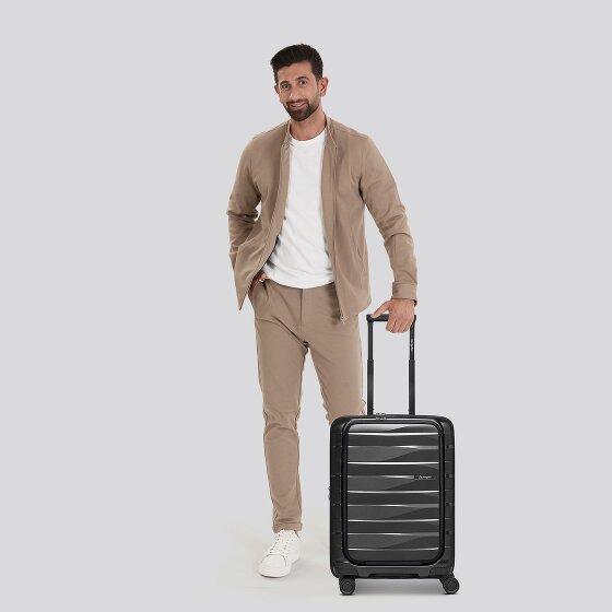 Bergpfeil Travel 4 ruote Carrello della cabina 55 cm Scomparto per laptop con piega di espansione