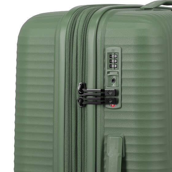 Travelite Air Stripe 4 ruote Set di valigie 3 pezzi con piega di espansione