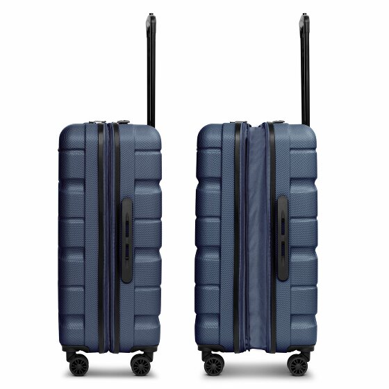 Franky Munich 4.0 Set di valigie a 4 ruote, 3 pezzi con piega elastica