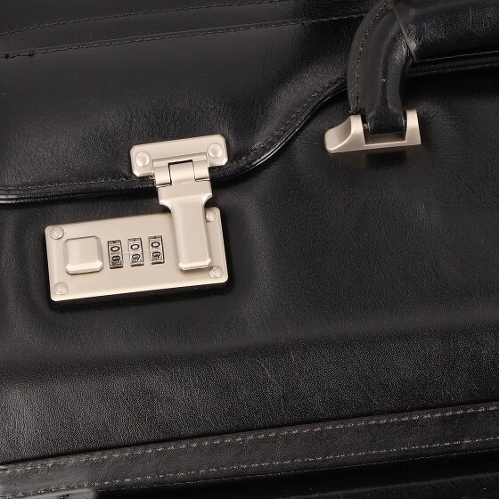 Dermata 2 ruote Trolley pilota Vera Pelle 39 cm Vano porta PC