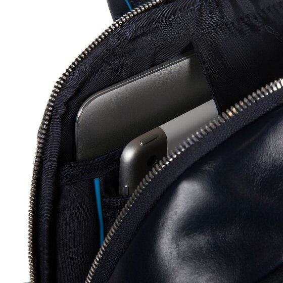 Piquadro Zaino blu quadrato Revamp RFID in pelle 39 cm Scomparto per laptop
