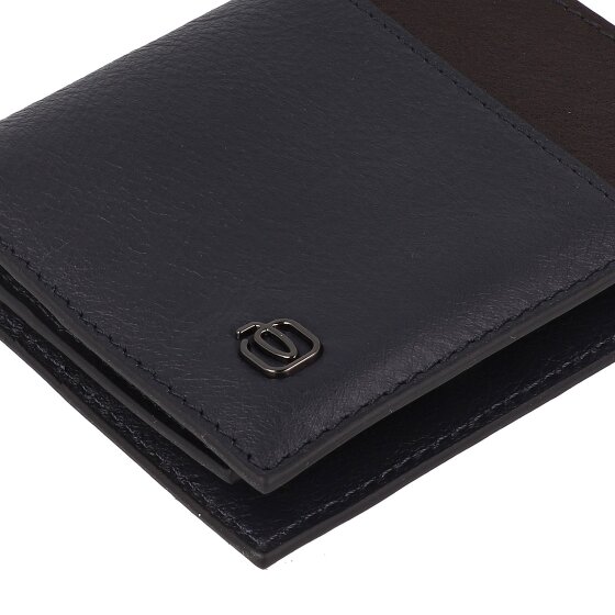Piquadro Black Square Custodia per carta di credito Protezione RFID Vera Pelle 9 cm