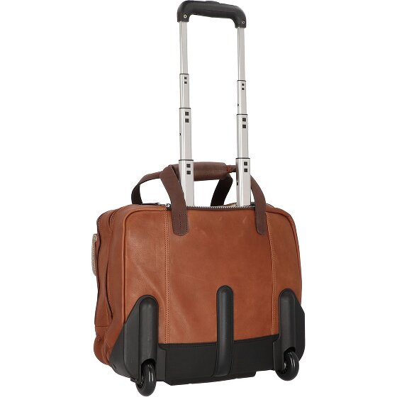 Harold's Trolley business a 2 ruote in pelle 40 cm Scomparto per laptop