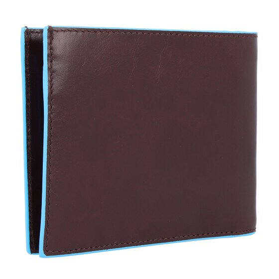 Piquadro Portafoglio quadrato in pelle blu 12,5 cm
