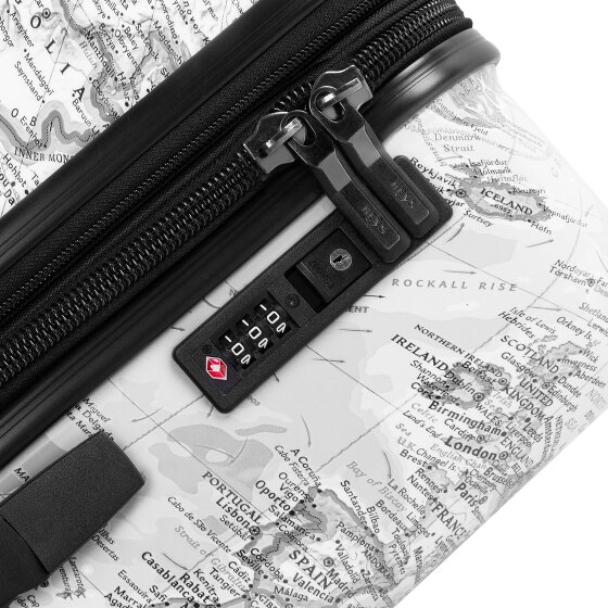 Heys Black Camo 4 ruote Carrello della cabina S 53 cm con piega di espansione