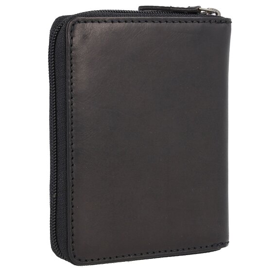 Greenburry Pure Black Portafoglio Protezione RFID Pelle 10.5 cm