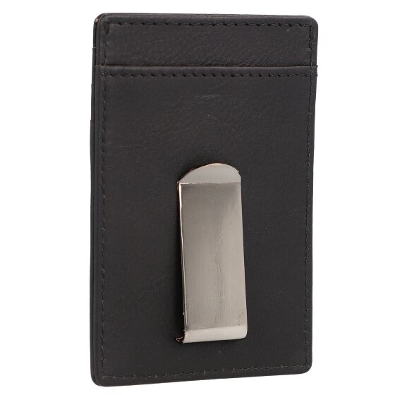 Police PT16-08536 Porta carte di credito in pelle da 7 cm con fermasoldi