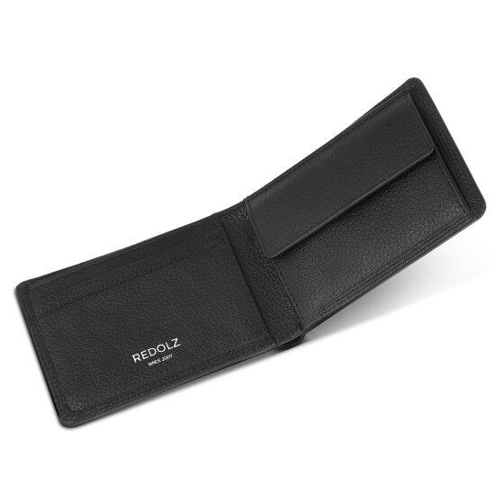 Redolz Leather Essentials QF: portafoglio piccolo in pelle con protezione RFID, 10,5 cm