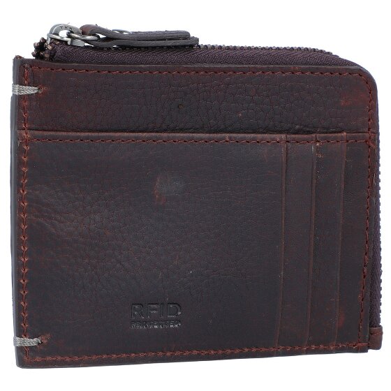 Burkely Antique Avery Custodia per carta di credito Protezione RFID Vera Pelle 11 cm