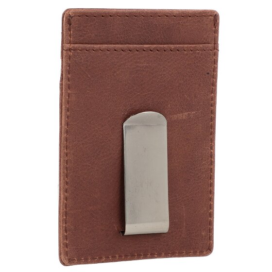 Police PT16-08536 Porta carte di credito in pelle da 7 cm con fermasoldi