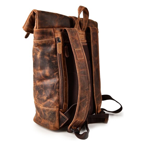 Jack Kinsky Baltimore 15 Zaino da lavoro Vera Pelle 43 cm Vano porta PC