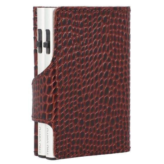 Tru Virtu Custodia per carte di credito Click & Slide Portafoglio RFID in pelle 6,5 cm