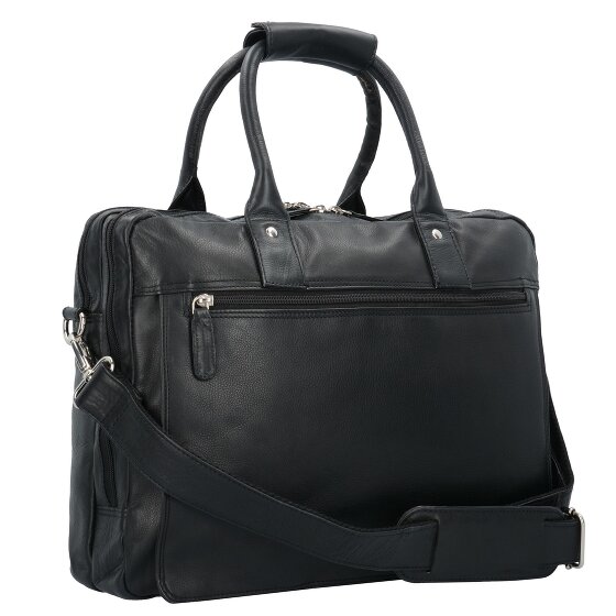 Dermata Cartella in pelle con scomparto per laptop da 39 cm