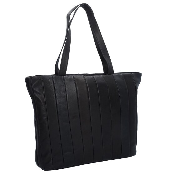Greenland Nature Borsa Shopper in nappa nera in pelle 37 cm