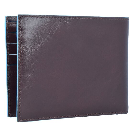 Piquadro Portafoglio quadrato in pelle blu 12,5 cm
