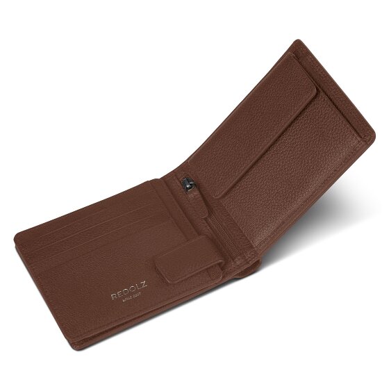 Redolz Portafoglio QF RFID in pelle 12 cm pieghevole con scomparto con zip