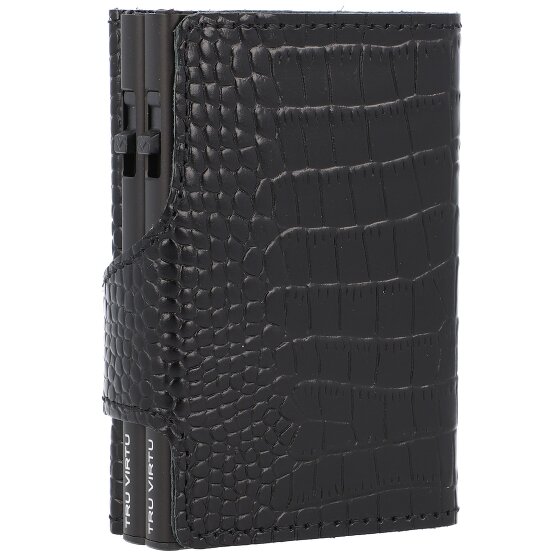 Tru Virtu Custodia per carte di credito Click & Slide Portafoglio RFID in pelle 6,5 cm
