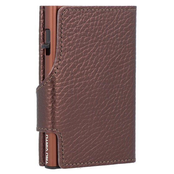 Tru Virtu Custodia per carte di credito RFID in pelle 6,5 cm