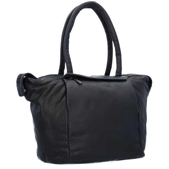 Greenland Nature Borsa Shopper in nappa nera in pelle 33 cm