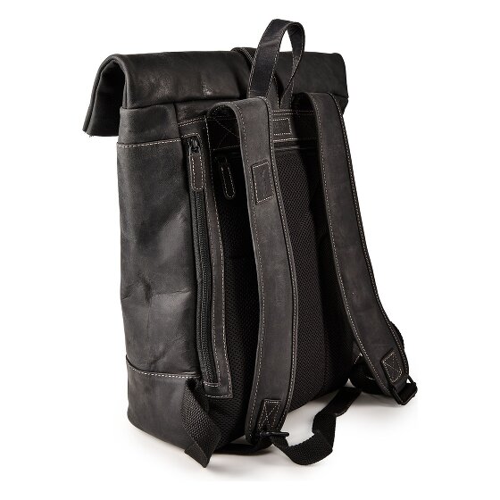 Jack Kinsky Baltimore 15 Zaino da lavoro Vera Pelle 43 cm Vano porta PC