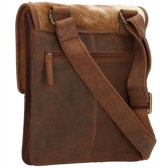 Greenland Nature Borsa a tracolla in pelle naturale combinata 26 cm