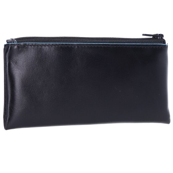 Piquadro Portachiavi quadrato blu in pelle 14 cm