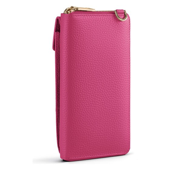 Lazarotti Bologna Portafoglio in pelle con zip Custodia per cellulare in pelle 19 cm