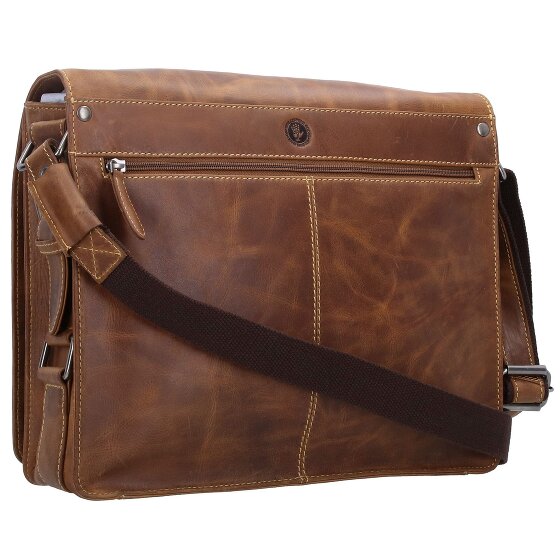 Greenburry Vintage Cafe Racer Messenger in pelle 33 cm