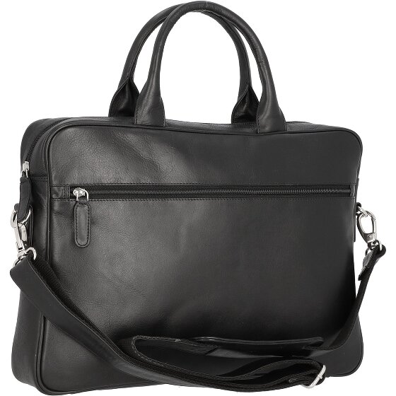 Dermata Cartella in pelle con scomparto per laptop da 39 cm