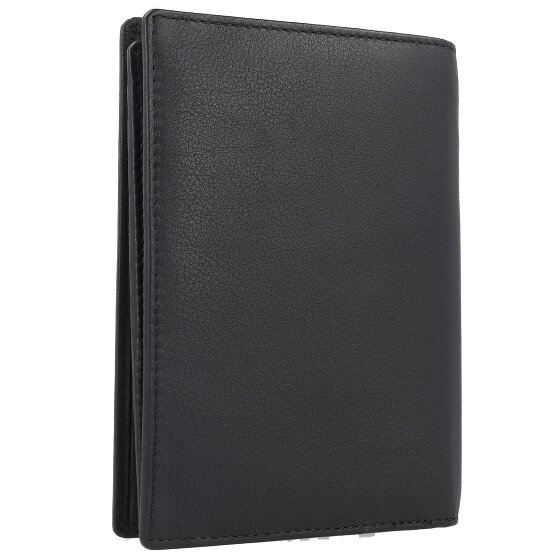 Greenland Nature Custodia per passaporto RFID in nappa nera 11,5 cm