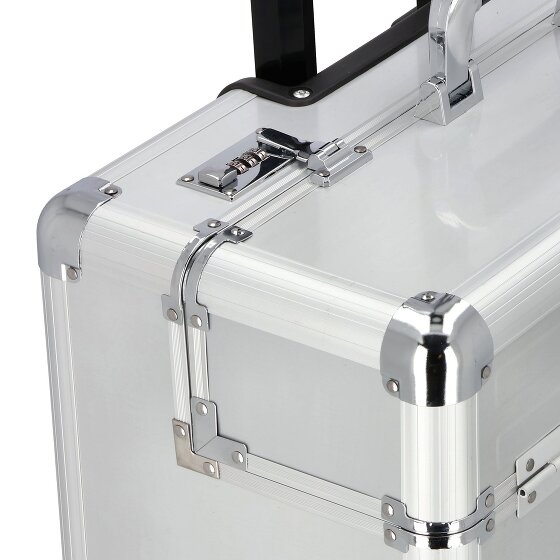 Dermata Trolley pilota a 2 ruote in alluminio, 48 cm, con scomparto per laptop