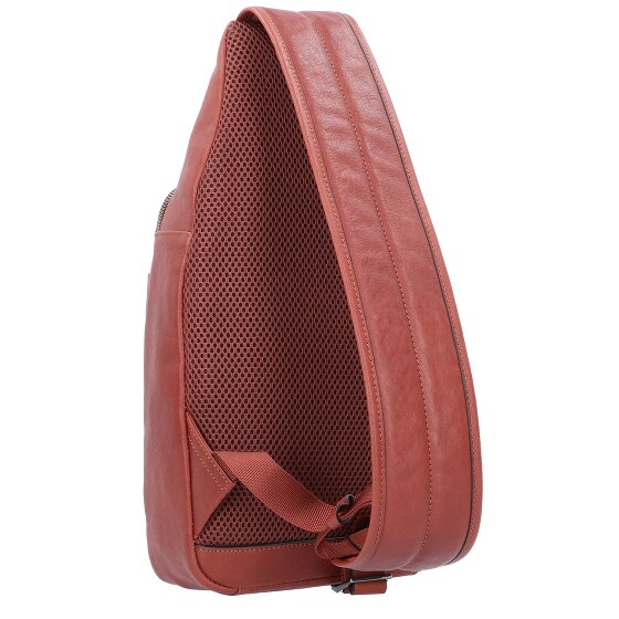 Piquadro Borsa a tracolla quadrata nera in pelle 20 cm